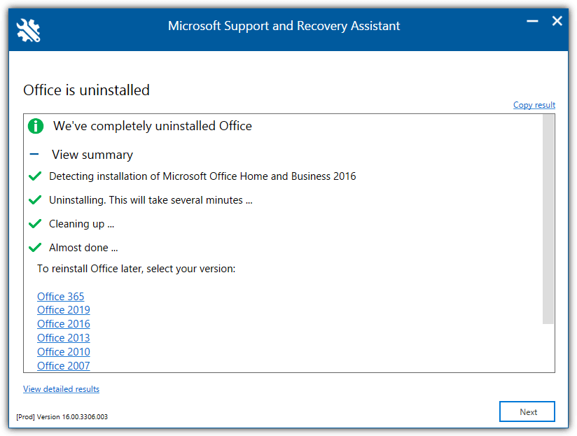 Fitur Pada Microsoft Office Removal Tool