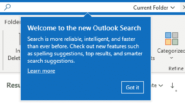 Microsoft Perbaiki Bug di Pencarian Outlook Untuk Windows 10