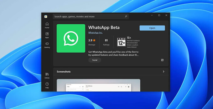 Whatsapp UWP Beta Gunakan Pengendali Asli Windows 11