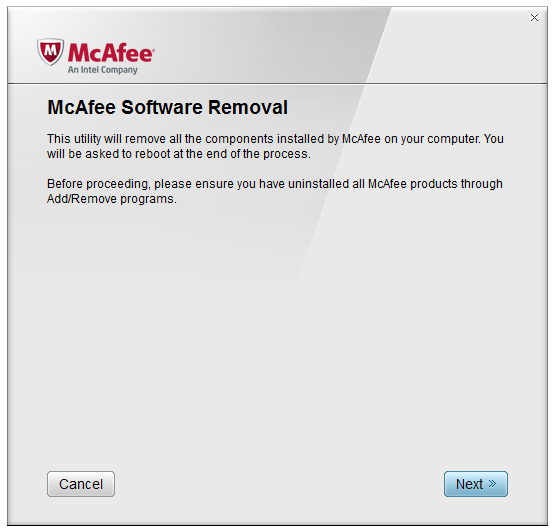 Fitur Pada McAfee Consumer Product Removal Tool