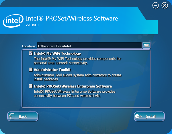 Intel PROSet Wireless Software