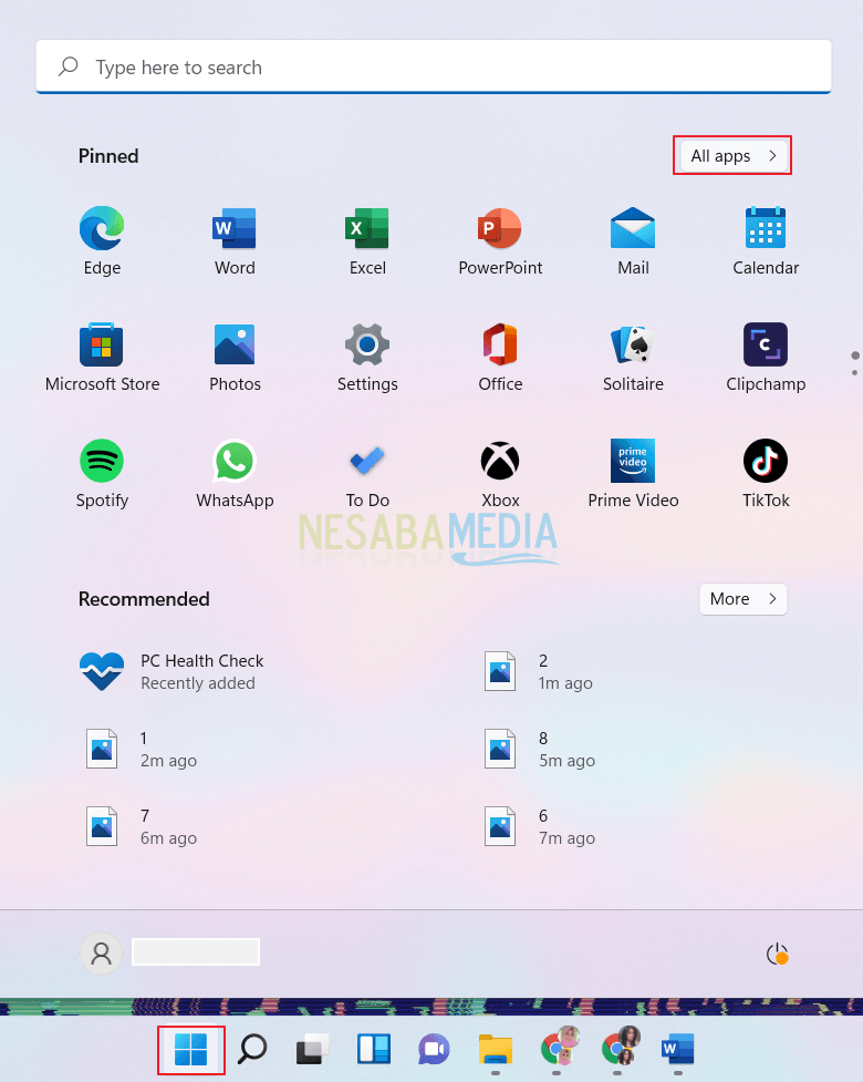 Cara Uninstall Aplikasi di Windows 11 via All Apps