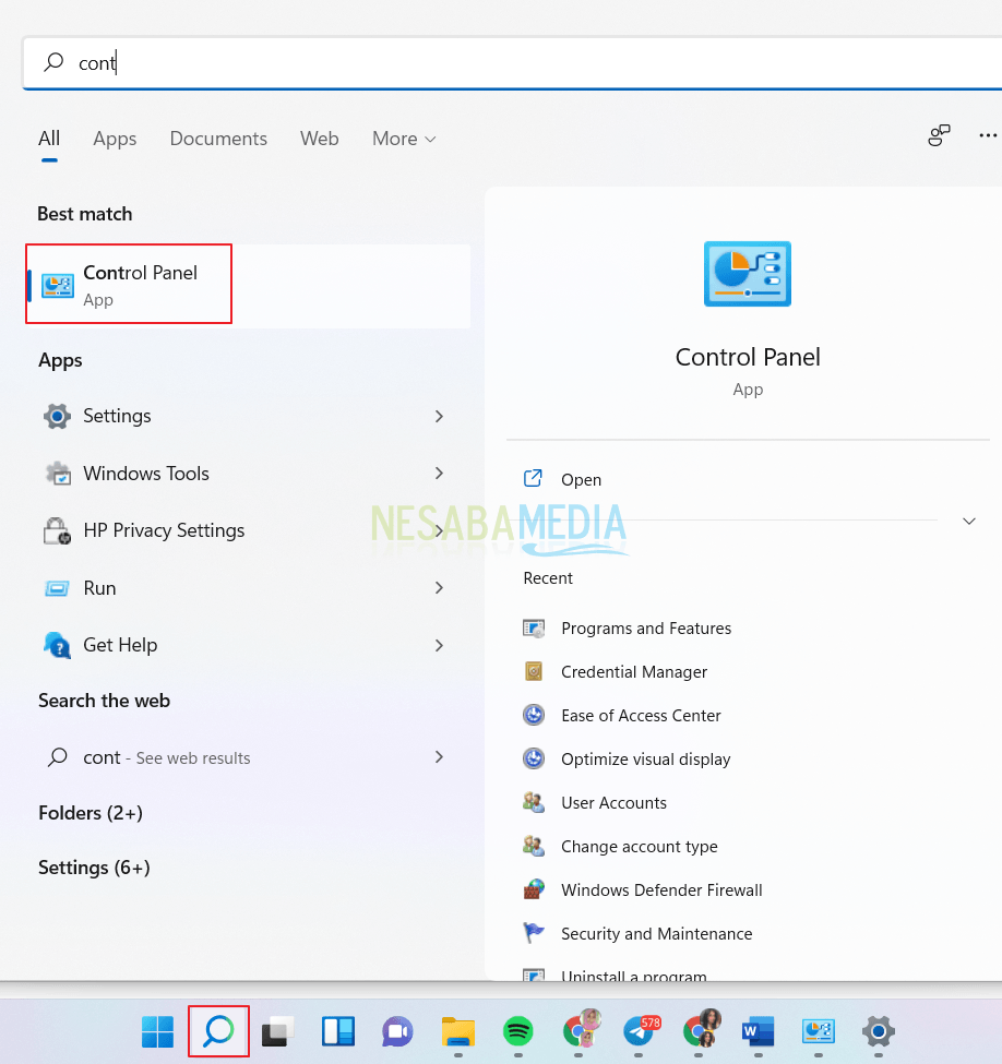 Cara Membuka Control Panel di Windows 11
