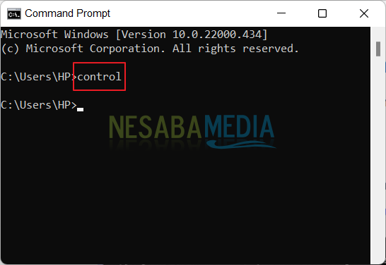 Cara Membuka Control Panel di Windows 11 dengan CMD