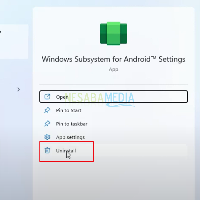 Cara Uninstall WSA di Windows 11