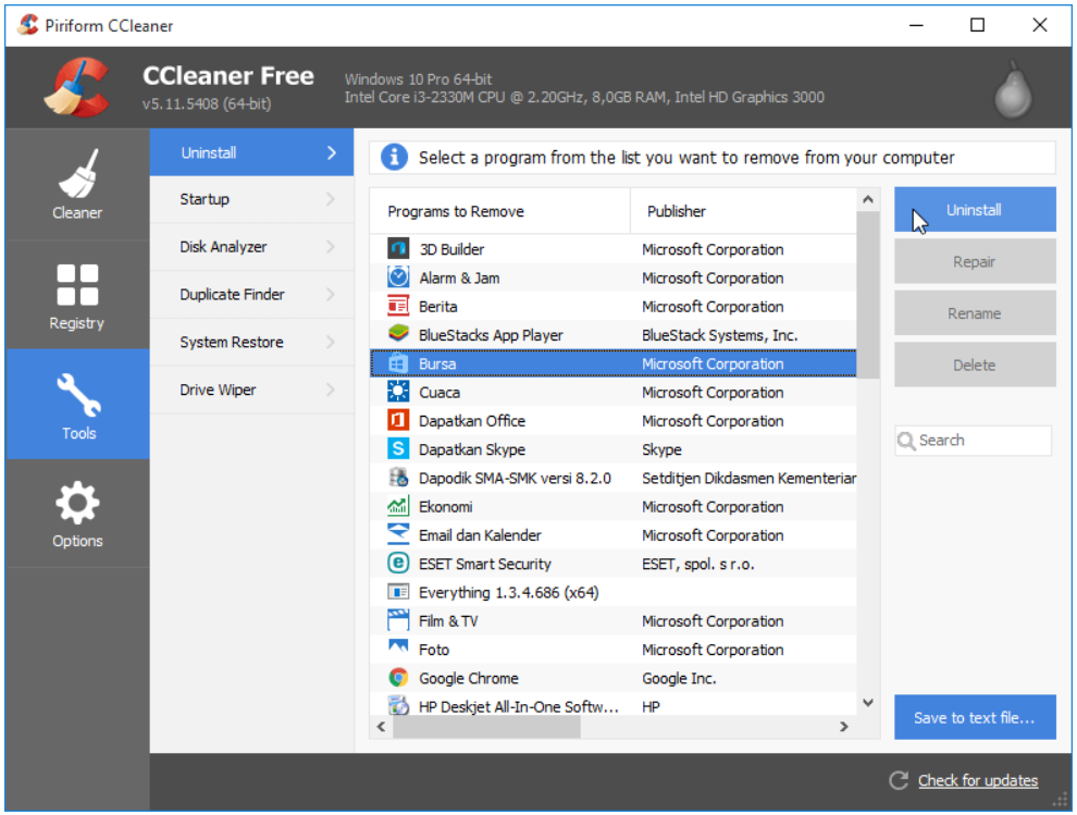 download software pembersih ccleaner