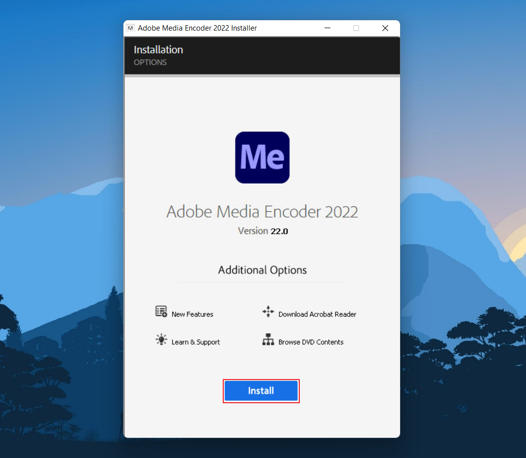 Install Adobe Media Encoder 4