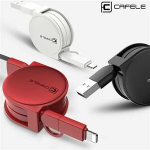Cafele 3 in 1 Retractable USB Cable