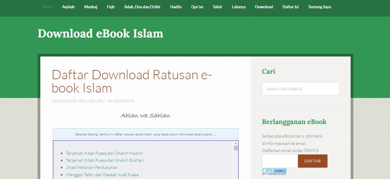 Situs Download eBook Islami Ibnu Majjah