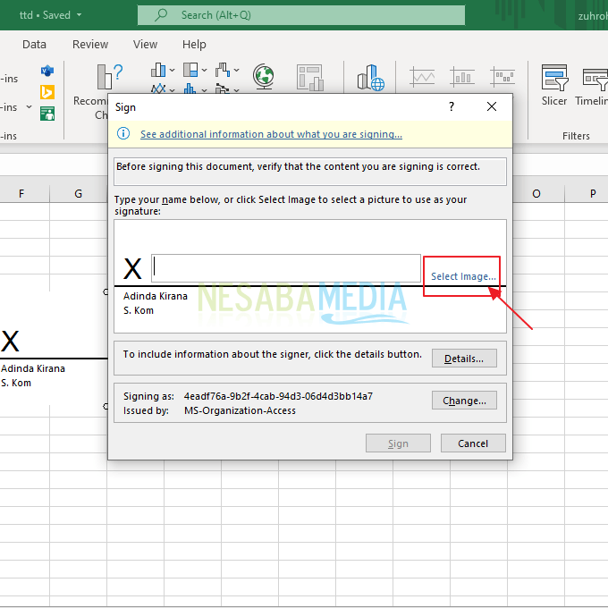 Cara Membuat Tanda Tangan di MS Excel