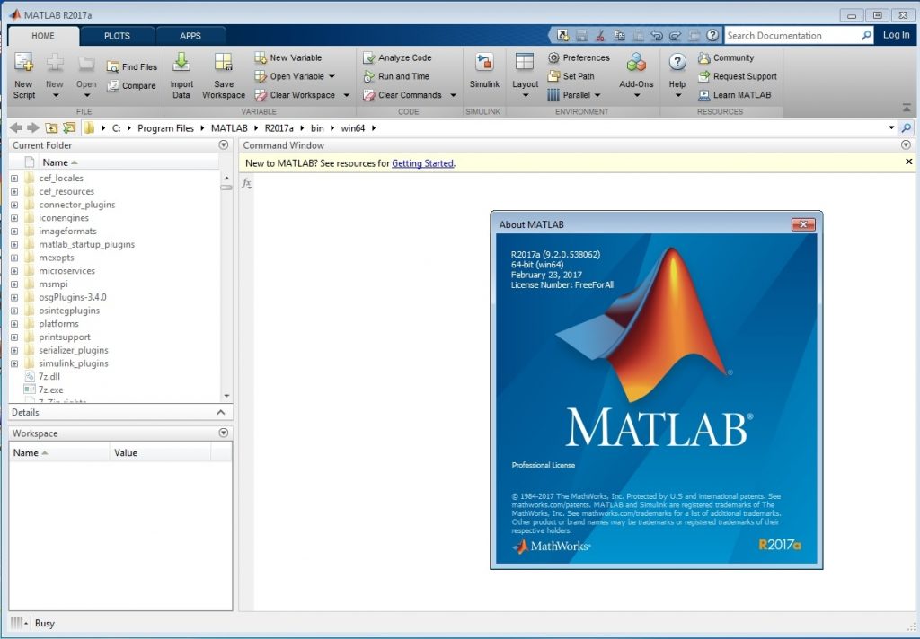 MATLAB R2017b