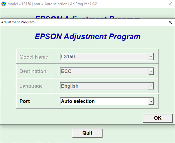 Resetter Epson L3150