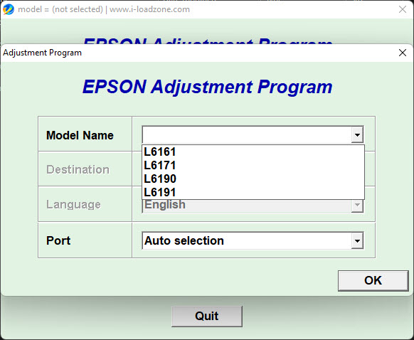 Download Resetter Epson L6161 L6171 L6190 L6191