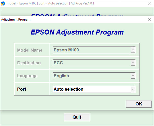 Download Resetter Epson M100
