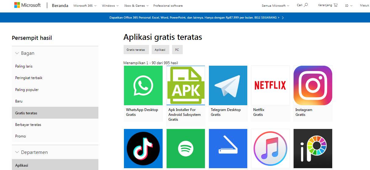 Situs Download Aplikasi Windows Microsoft Store