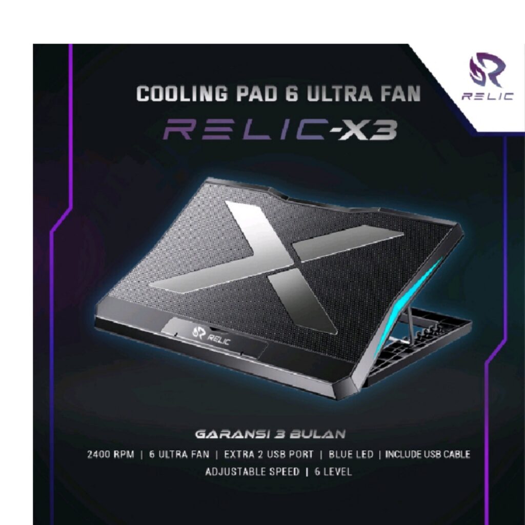 Cooling Pad Laptop Terbaik Relic Cooling Pad 6 Fan