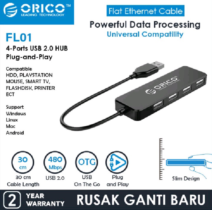 Orico FL01 USB 2.0 4 Port