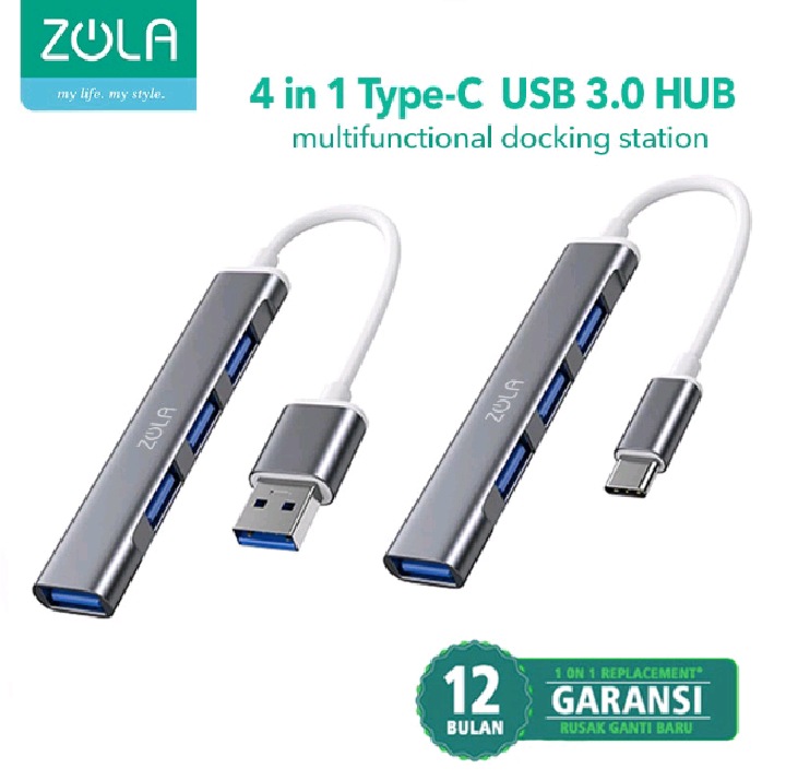 Zola 4 In 1 Type C USB Hub