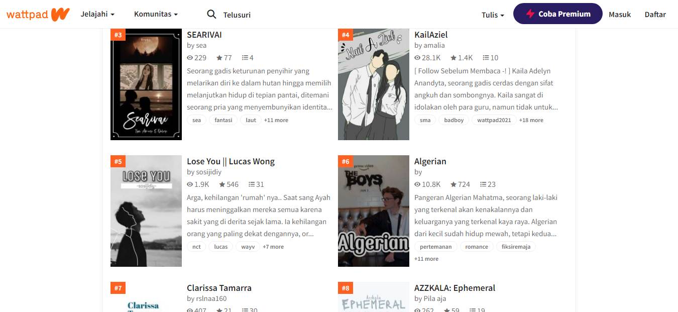 Situs Download Buku Indonesia Wattpad