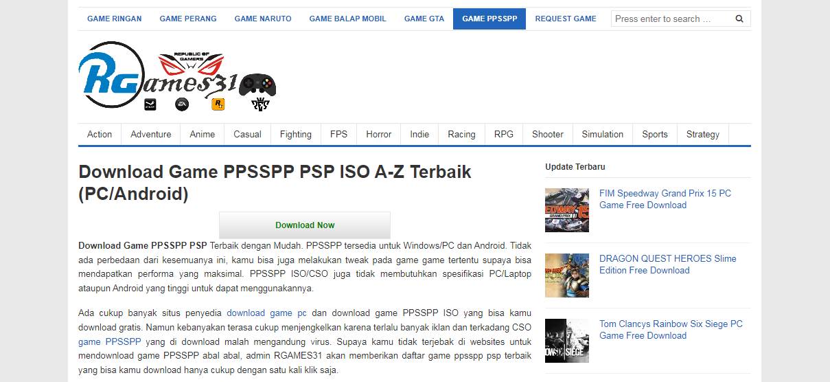 Situs Download Game PPSSPP Rgames31