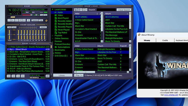 Winamp 5.9 Kandidat Rilisan Hadir Dan Kompatibel Dengan Windows 11