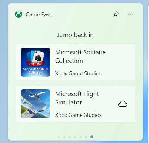 Games Pass Widget