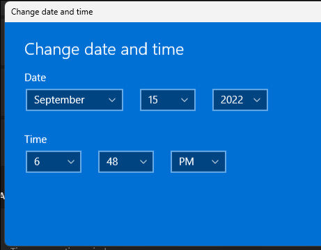 Windows 11 Date & Time