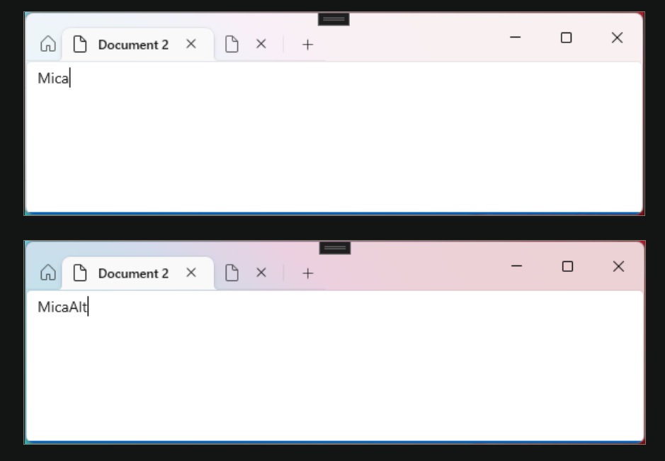 Windows 11 Mica & MicaAlt