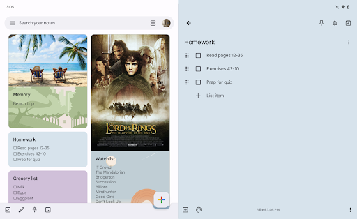 google-keep-dual-pane