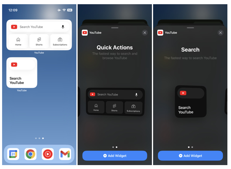 YouTube Rilis Widget untuk iOS 16 di iPhone