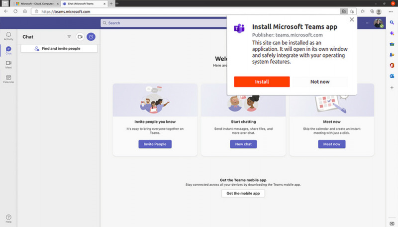 Microsoft teams pwa for linux