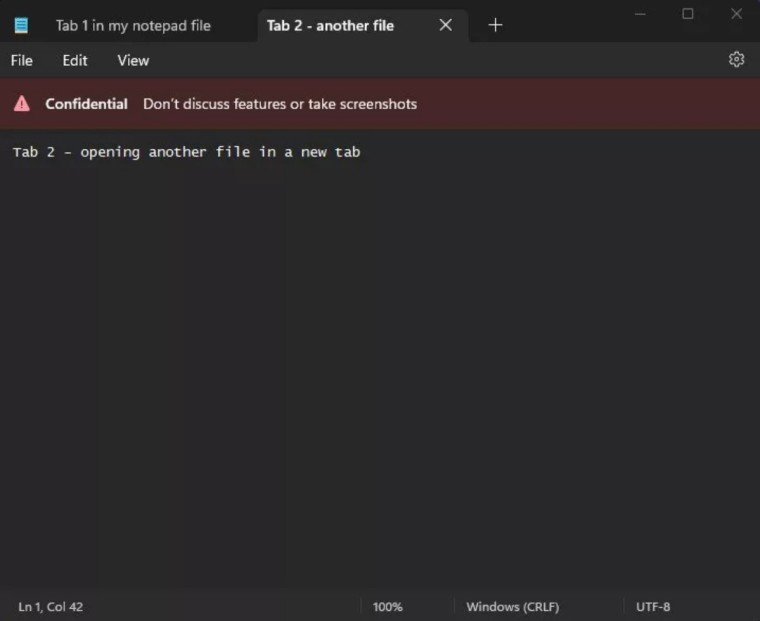 Informasi Bocor! Microsoft akan Rilis Fitur Tab di Notepad 2