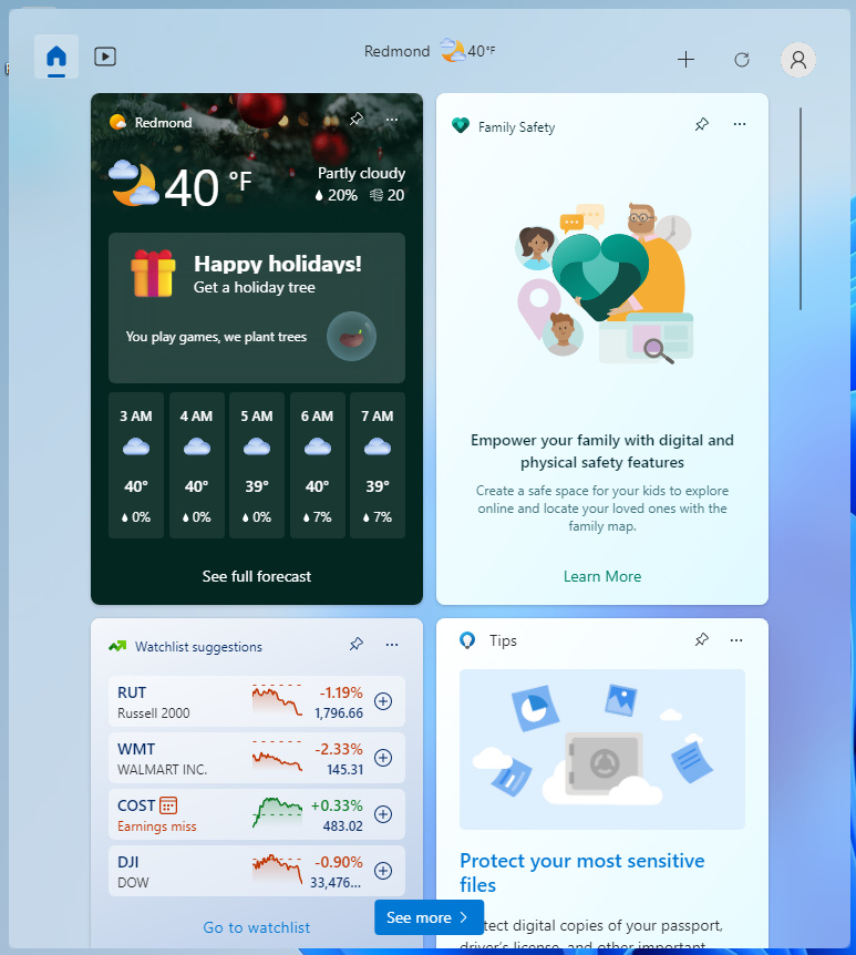 Microsoft Ekspansi Fitur Widget Board di Windows 11 Insider 2