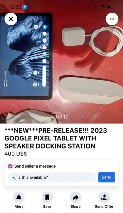 Bocoran? Google Pixel Tablet Bocor di Facebook Marketplace 2