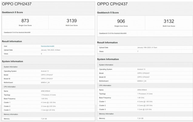 Geekbench Bocorkan Varian Global untuk Oppo Find N2 Flips 2