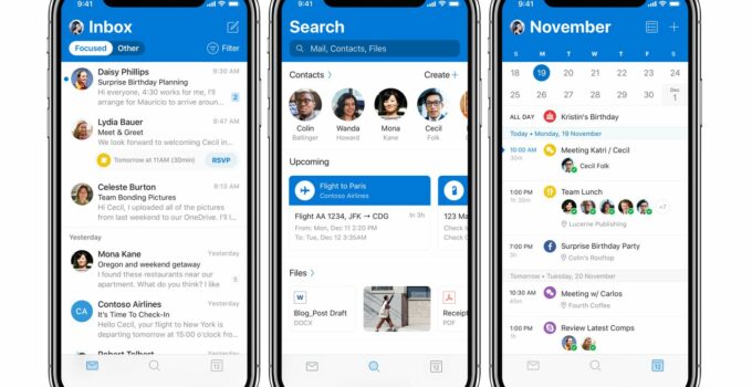 Microsoft Berikan UI Baru Navigation Outlook di iOS