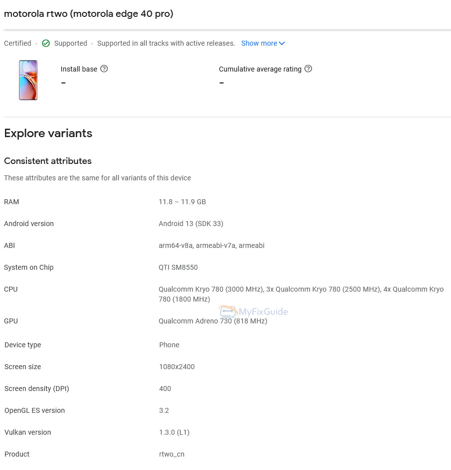Motorola Edge 40 Pro Hadir di Google Play Console 4