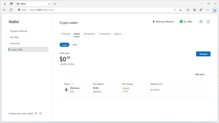 Microsoft Edge Chromium Kini Hadirkan Crypto Wallet 2