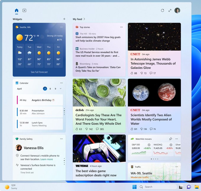 Microsoft akan Hadirkan Widget 3 Collum di Windows 11 2