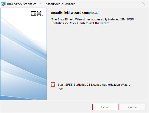 Start SPSS Statictics 25