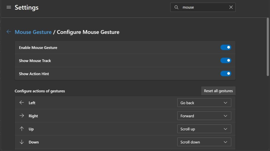 Mouse Gesture di Edge 114 Ternyata Rilis juga untuk Windows 10