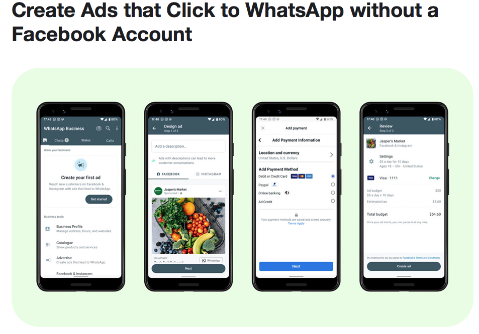 Iklan di Facebook Kini Lebih Mudah dengan WhatsApp Bussiness