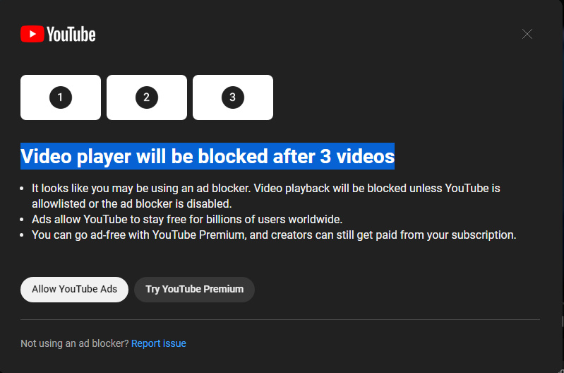 Masih Pakai AdBlock? YouTube Hanya Berikan Tayangan Terbatas!