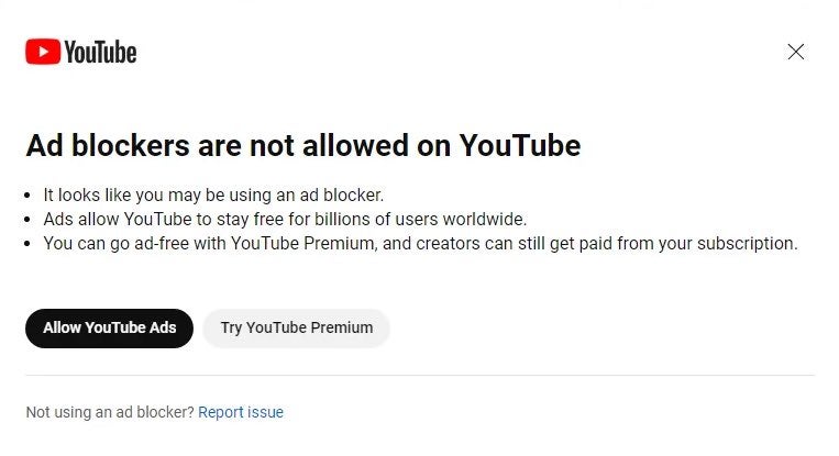 Masih Pakai AdBlock? YouTube Hanya Berikan Tayangan Terbatas!