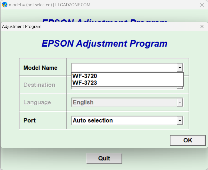 Resetter Epson WF-3720