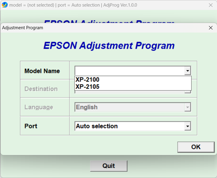 Download Resetter Epson XP-2105