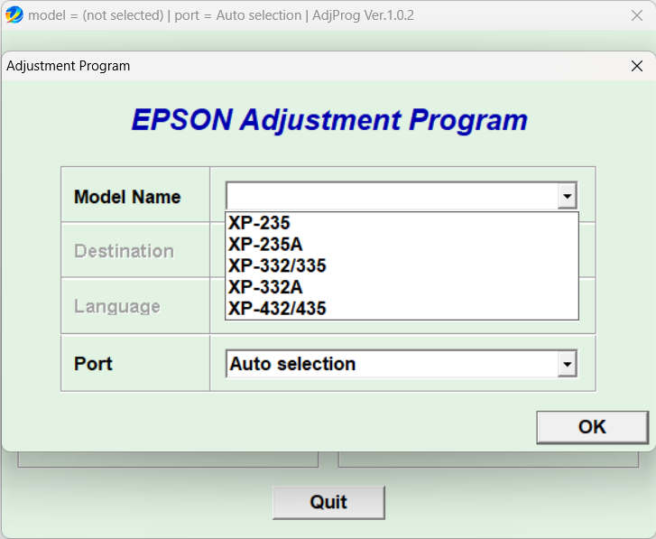 Download Resetter Epson XP-332