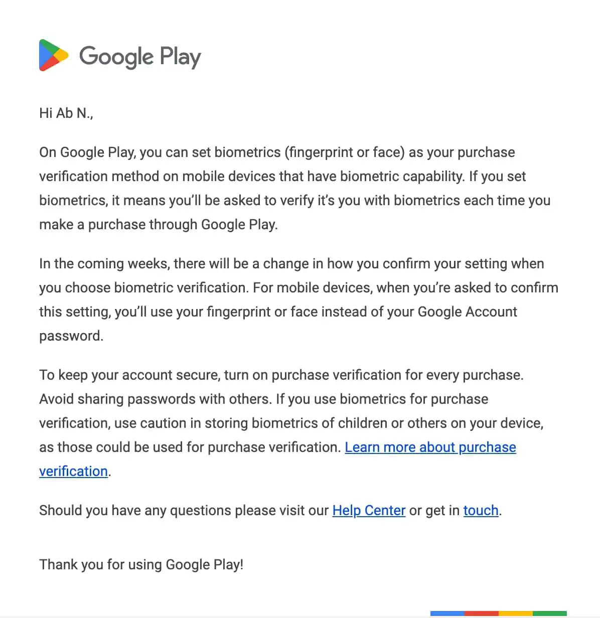 Verifikasi Biometrik akan Hadir Segera di Google Play