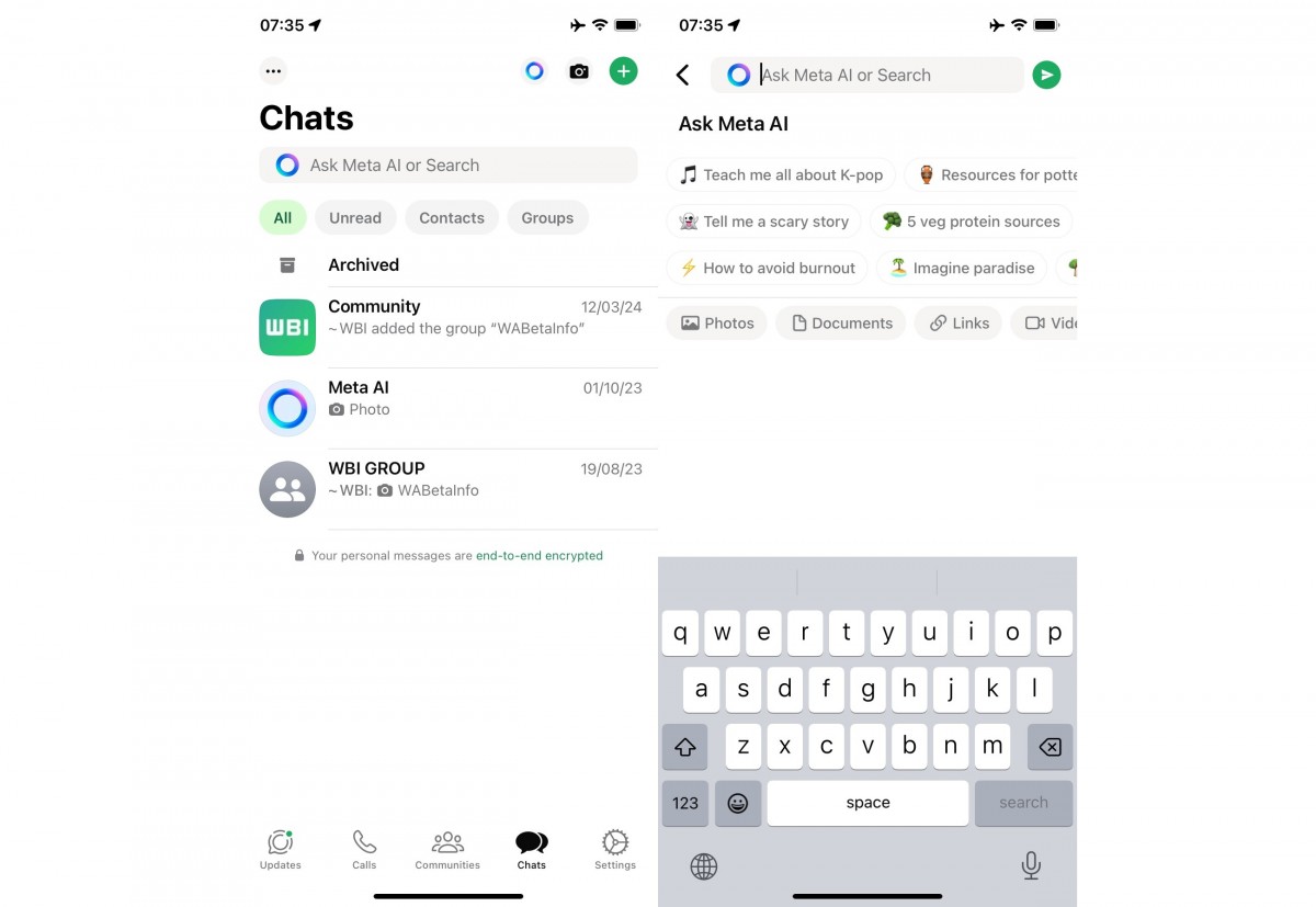 A tiempo para que todo sea IA, WhatsApp lanza la función de chatbot de IA