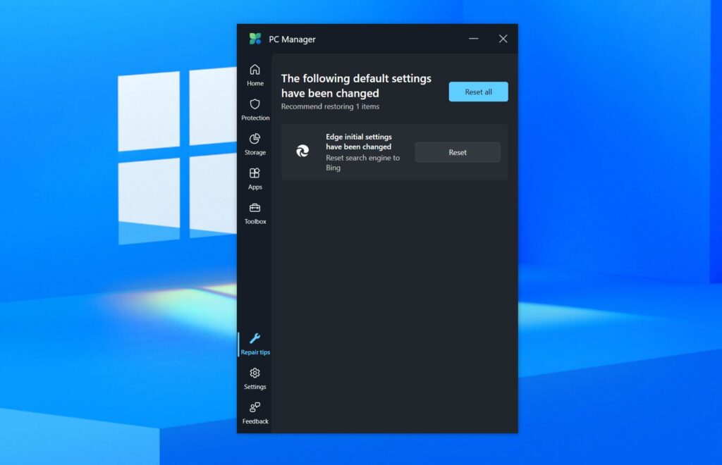 Microsoft PC Manager di Windows 11 Hadirkan Perbaikan Bing Search